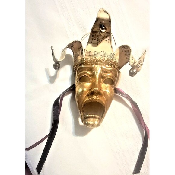 Wayne KLESKI Katherine's Collection Jester Theater Mask MARDI GRAS Bacchanalia - Picture 16 of 16